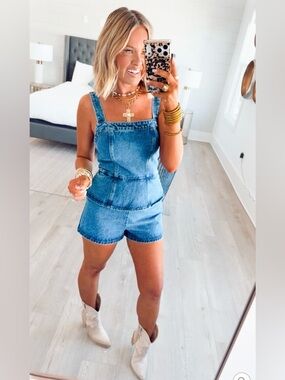 Sparkle Tallahassee Denim Romper
